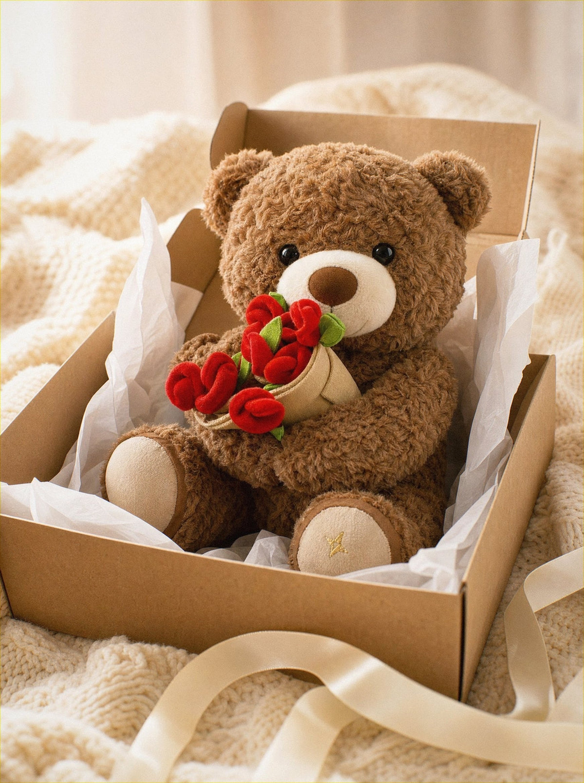 Bloomie Bear w/ Mini Bouquet Blanket