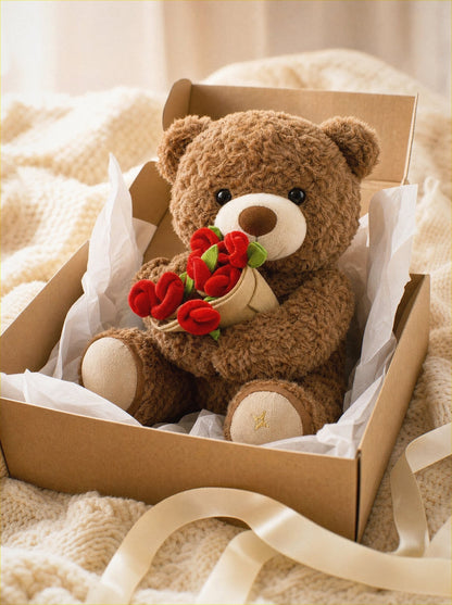 Bloomie Bear w/ Mini Bouquet Blanket