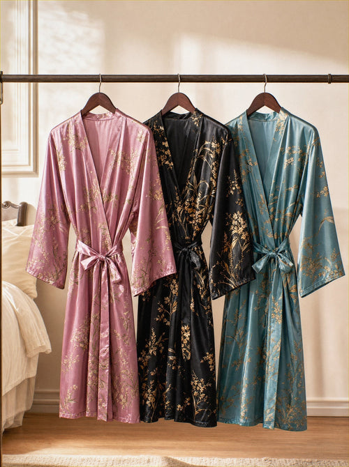Bloomie Amoura Silk Robe