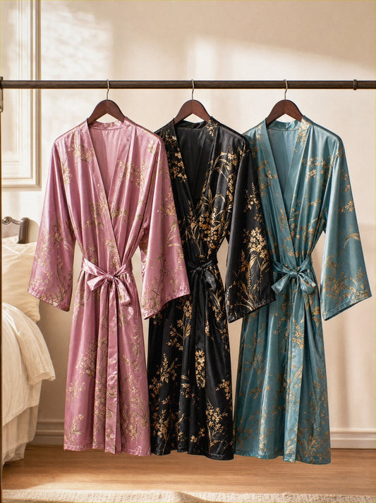 Bloomie Amoura Silk Robe