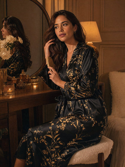 Bloomie Amoura Silk Robe
